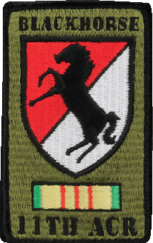 Vietnam Blackhorse Hook and Loop Patch