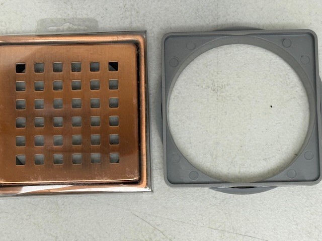 Everbilt Watershield Shower System 4 in. Bronze Square Grid Drain Grate