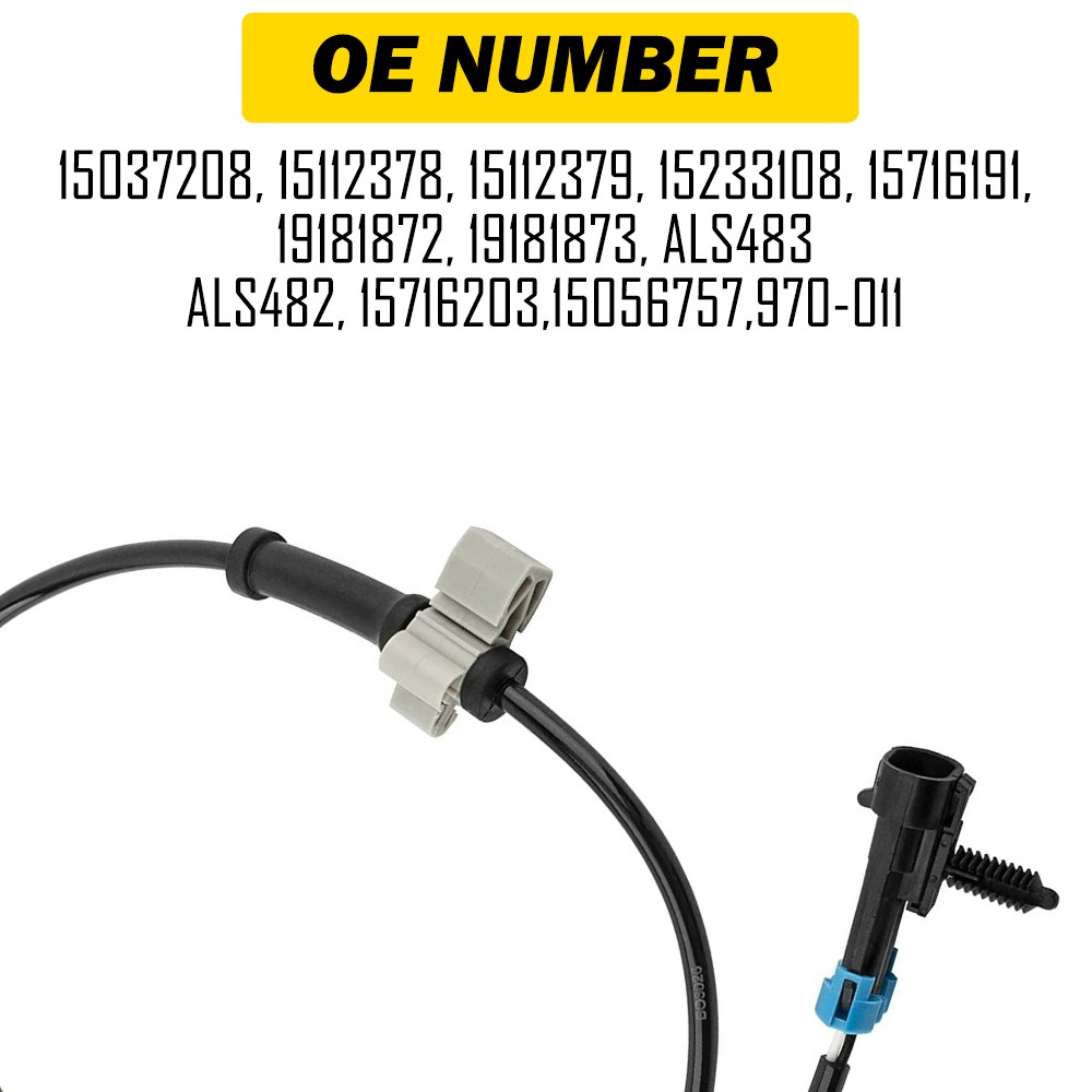 Front Left&Right ABS Wheel Speed Sensor For 1999-2007 Chevy Silverado 1500 2500