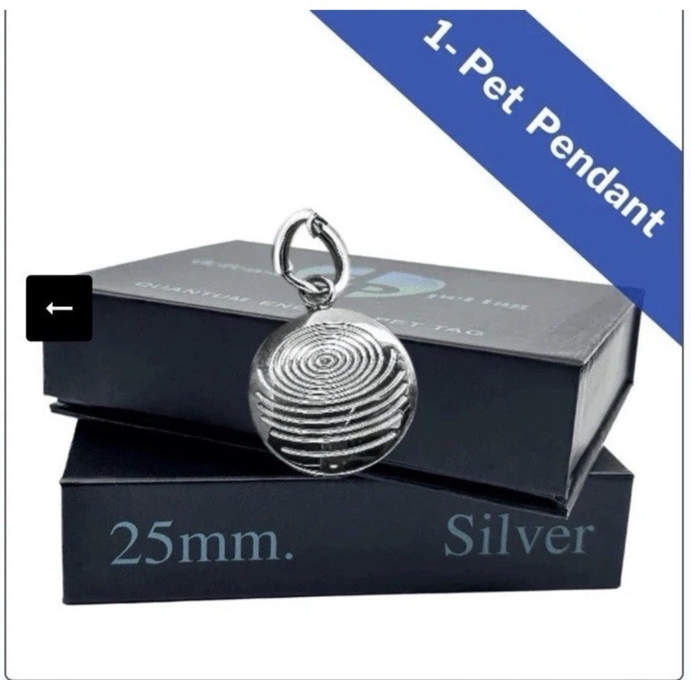 EMF Defense Pet Tag 25 Mm Silver