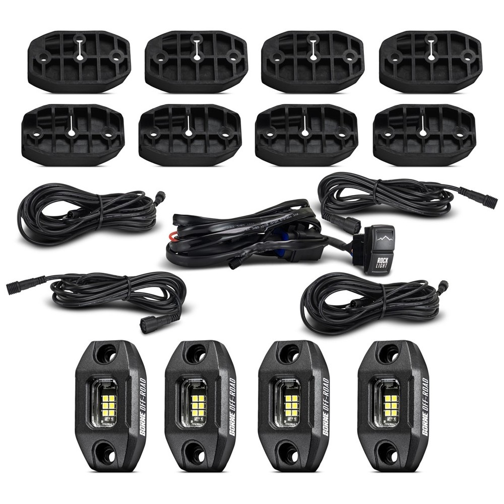 Borne Off-Road Rock Light (4) Short Harness