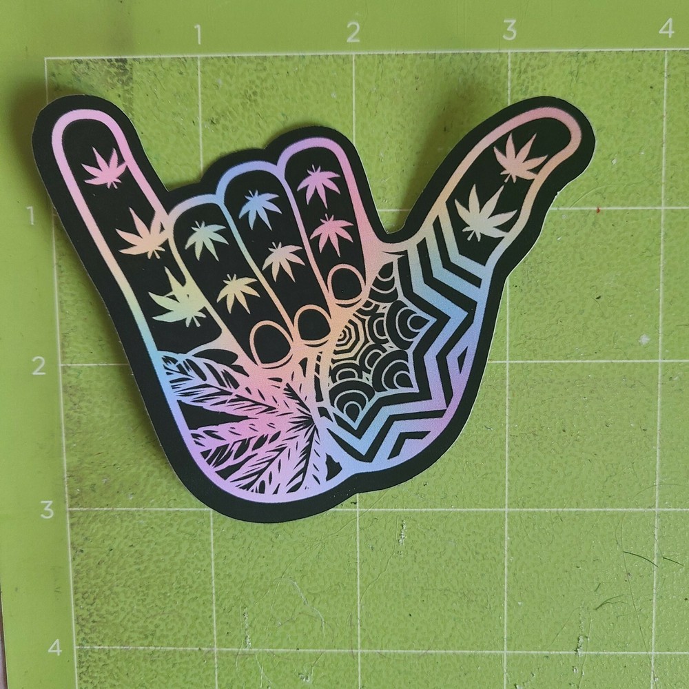 Rainbow Mari-Mandala vinyl sticker