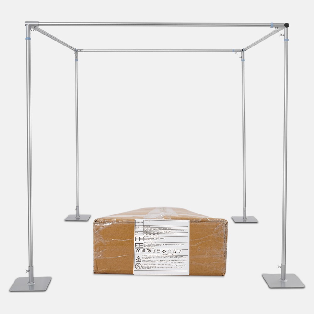 10FT Adjustable 4 Post Height Canopy Mandap Hardware Kit Wedding Party Stand
