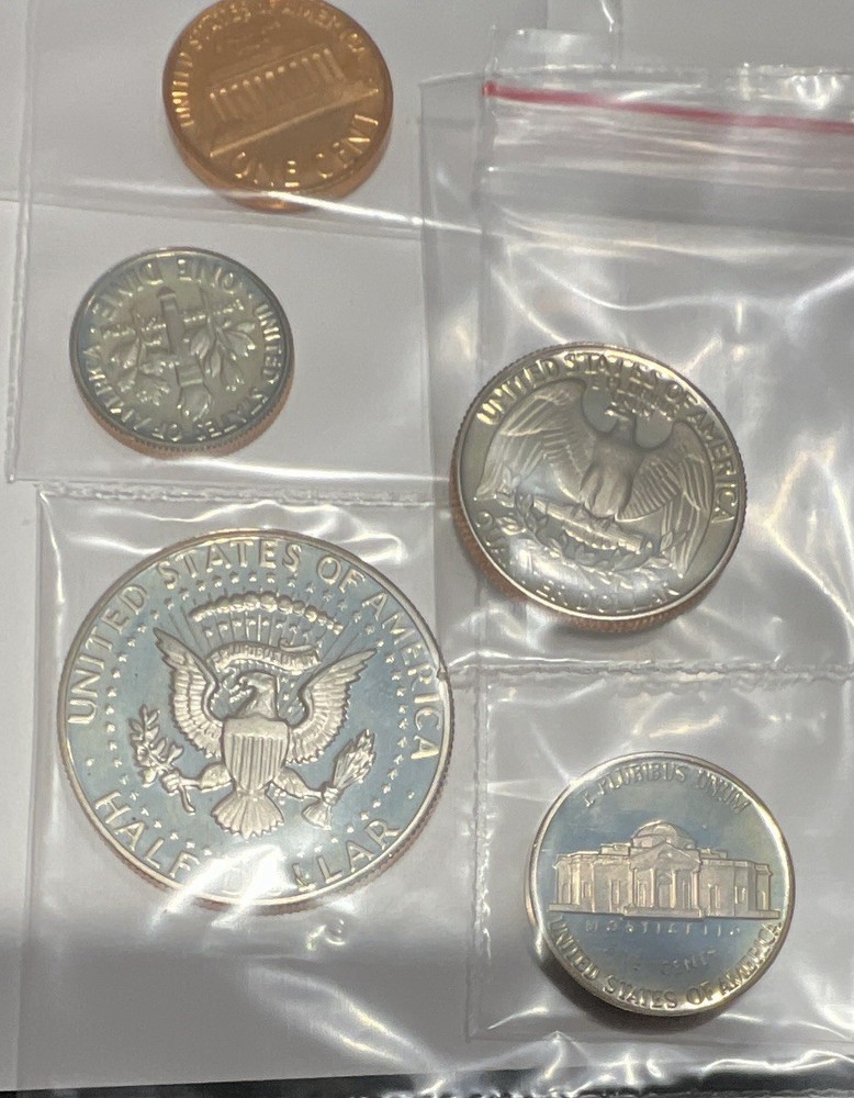 1982 Proof Set Sky Blue Toning