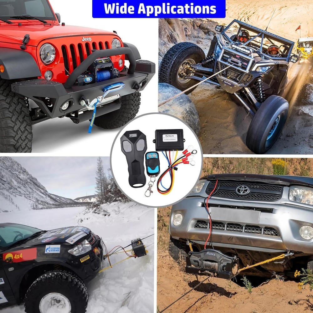 Riyitauto Wireless Winch Remote Control Black-dump trailer wireless remote