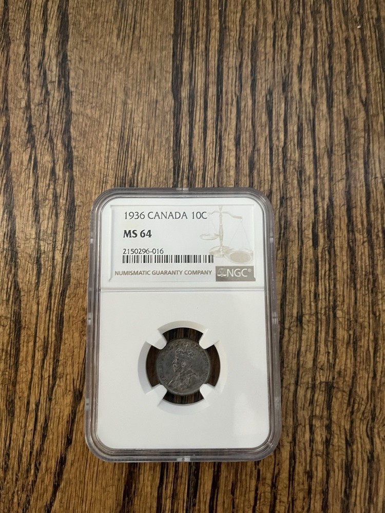 1936 Canada 10c NGC MS64