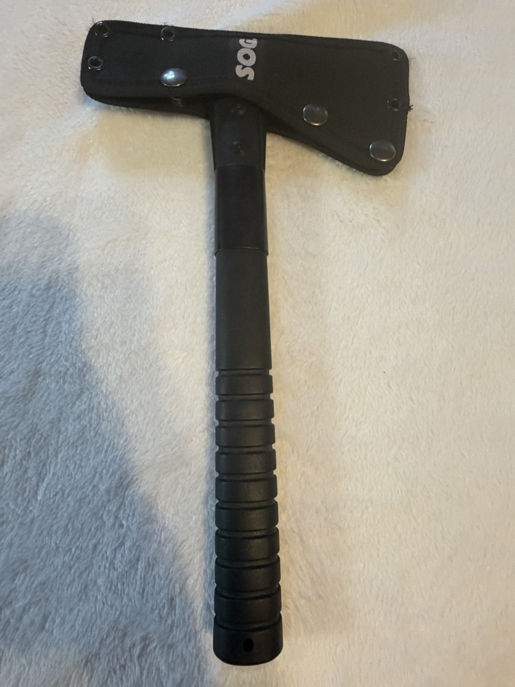 SOG Tactical Tomahawk Axe Hatchet w/ Sheath Black Survival Camping Tool