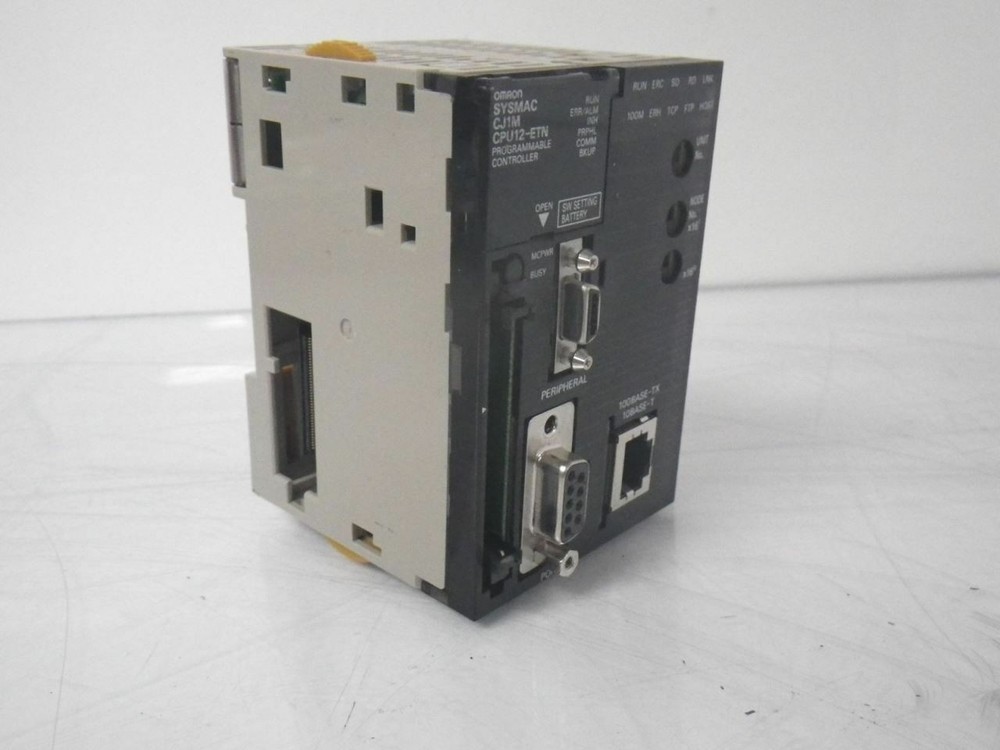 CJ1M-CPU12-ETN CJ1MCPU12ETN Omron Sysmac Programmable Controller (Used Tested)