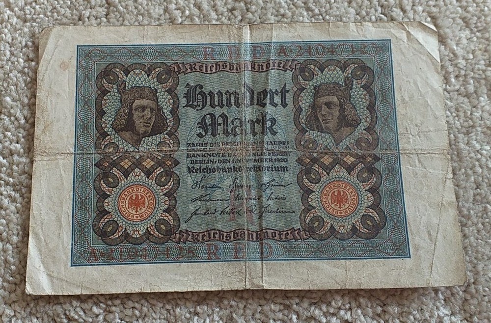 100 Mark 1920 Germany Banknote  By banknote_lovers