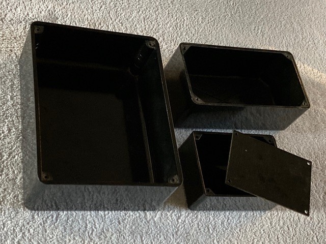 Plastic Electronics Boxes Black  See Specs Below