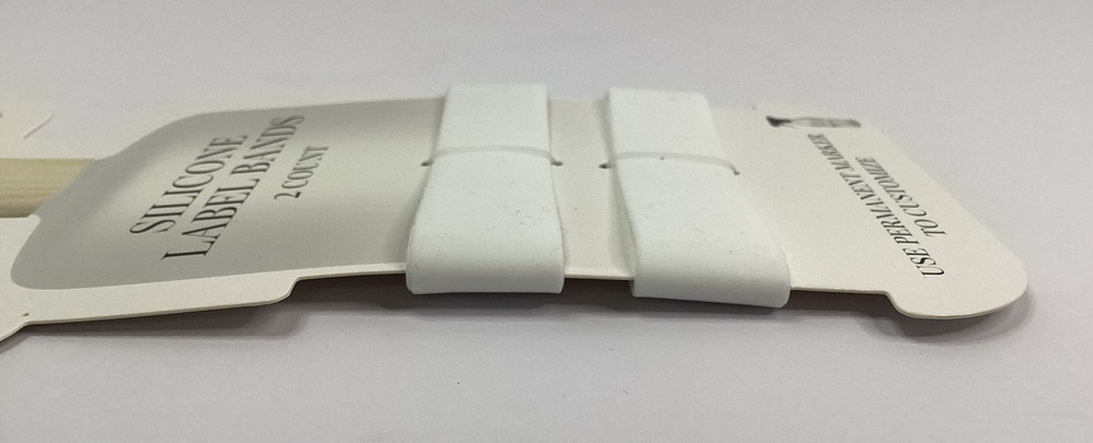 Silicone Label Bands - 2 Count - Pack Of 10 - White