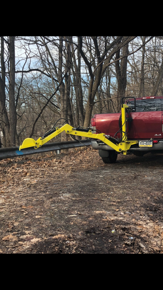 US Patent w/ Working Prototype Package. YouTube: ‘DigUpTruck’ Backhoe Excavator