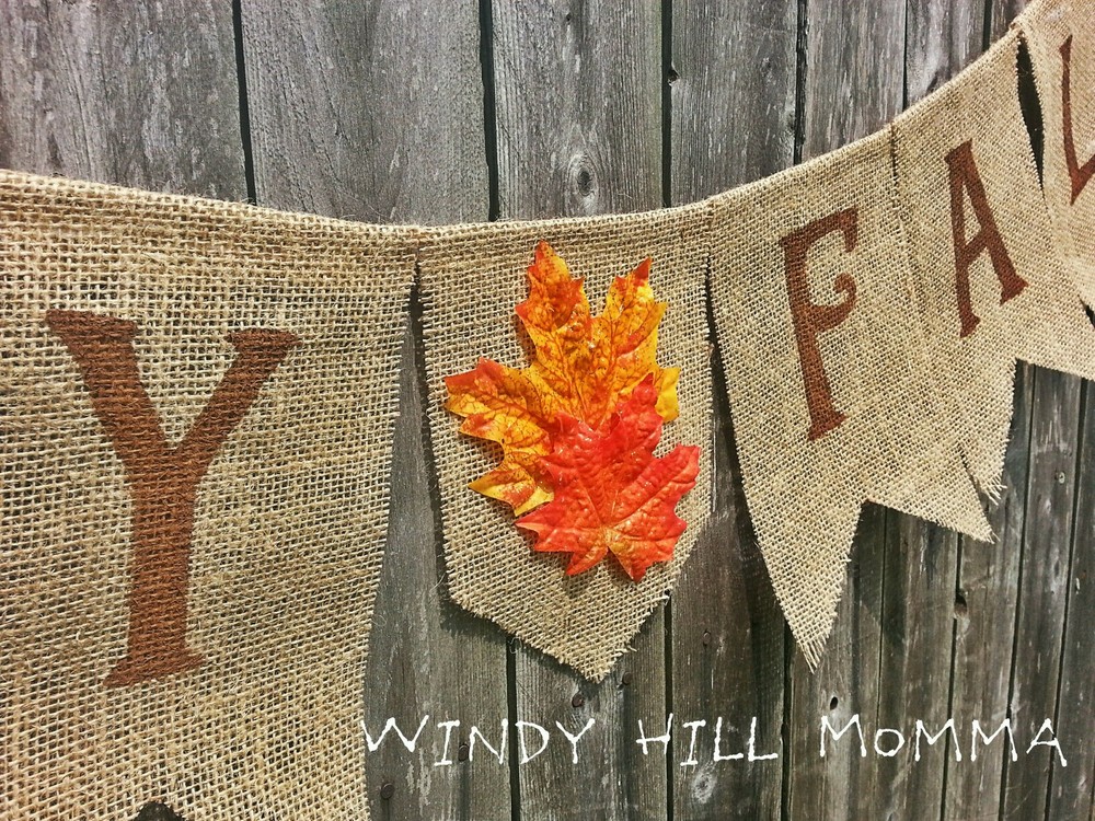 Happy Fall Burlap Banner fall decoration