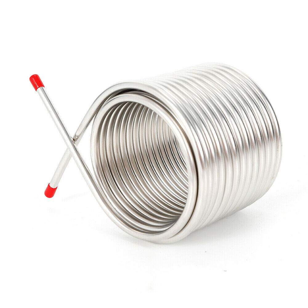 50' Brew Supply Stainless Steel Wort Chiller Cooling Coil Pipe Double Layer US