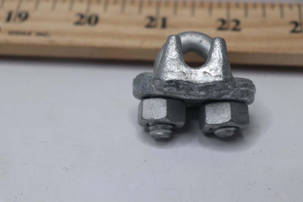 Wire Rope Clip Cable Clamp Non-Rust Galvanized Steel Fits 1/4" Diameter