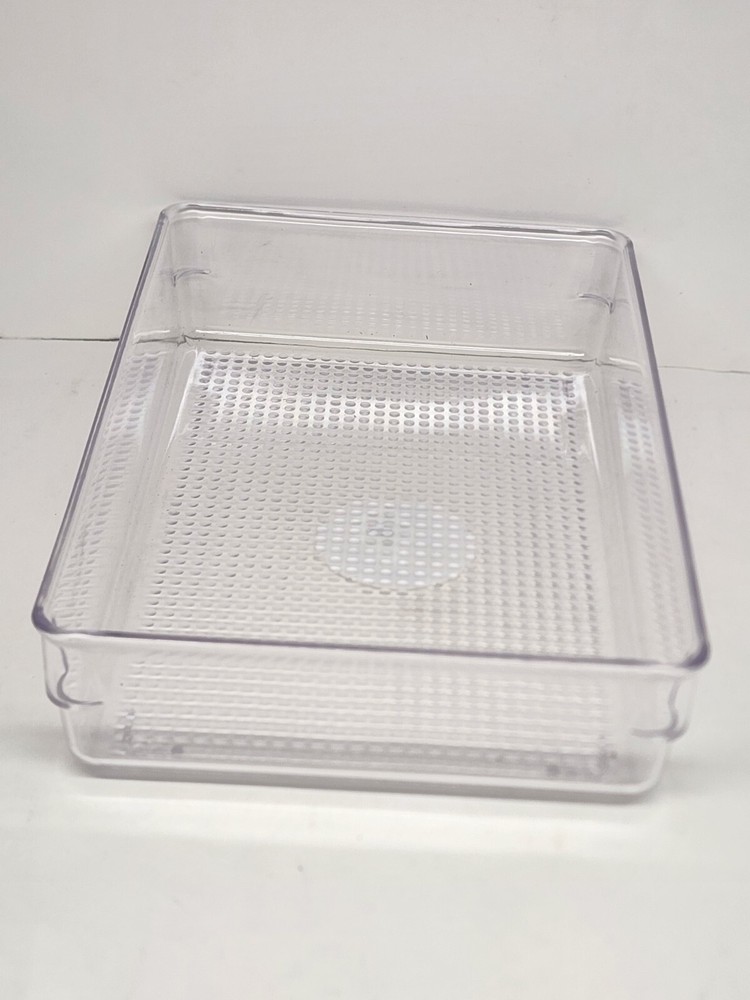 1 Pack Clear Plastic Home & Office Storage Organizer Bin Stackable
