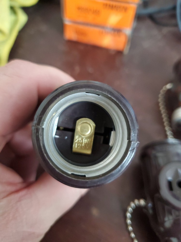 (5-PCS) Eaton 718B Pull Chain Socket with 2 Side Outlets, Brown (TA4MS)