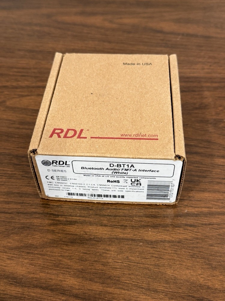 RDL D-BT1A Wall-Mounted Bluetooth Audio Format-A Interface - New In Box