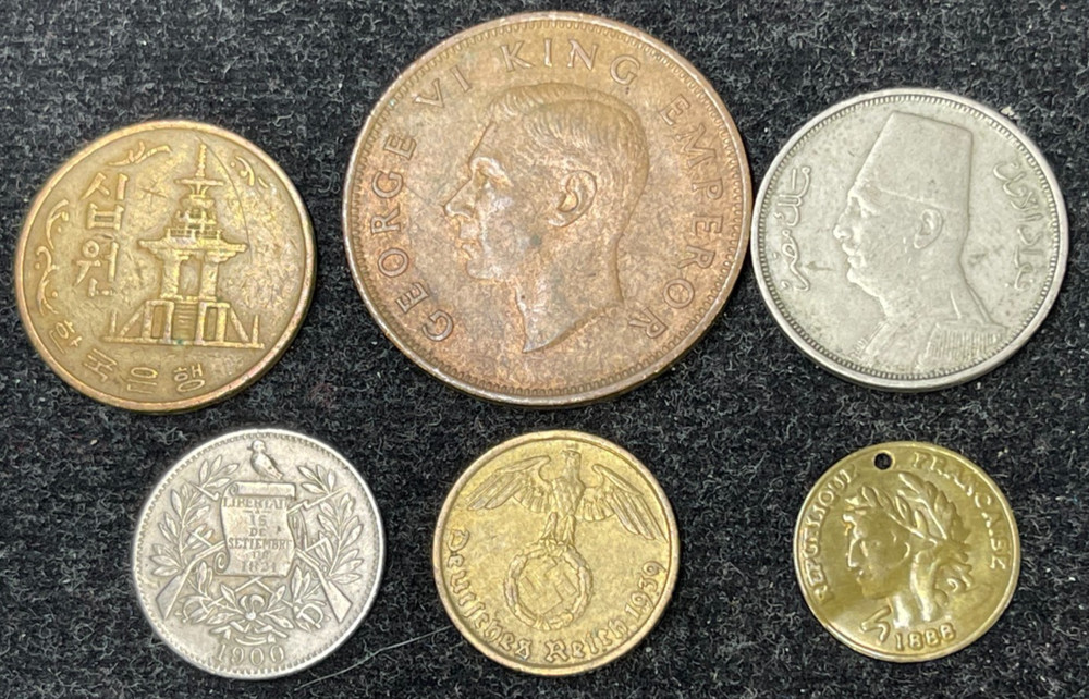 Early World Foreign 6 Coins Lot