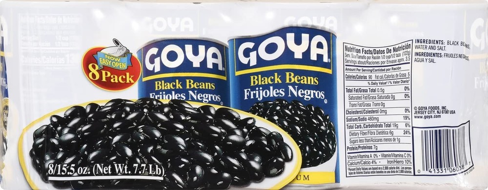 Black Beans 15.5 Ounce Cans 8 Count Value Pack for Cooking