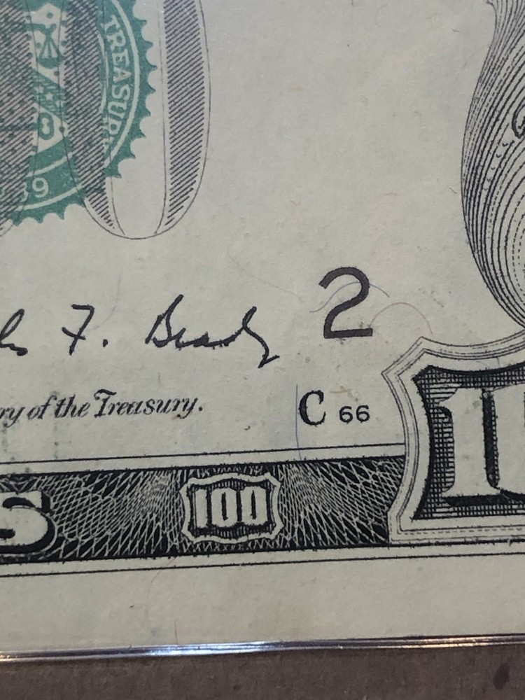 Older 1988 $100 Dollar Offset print Error circulatedNote