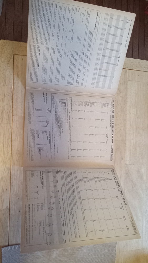 Dungeon Masters Screen "For Advanced D&D Game" - TSR Games (1981)