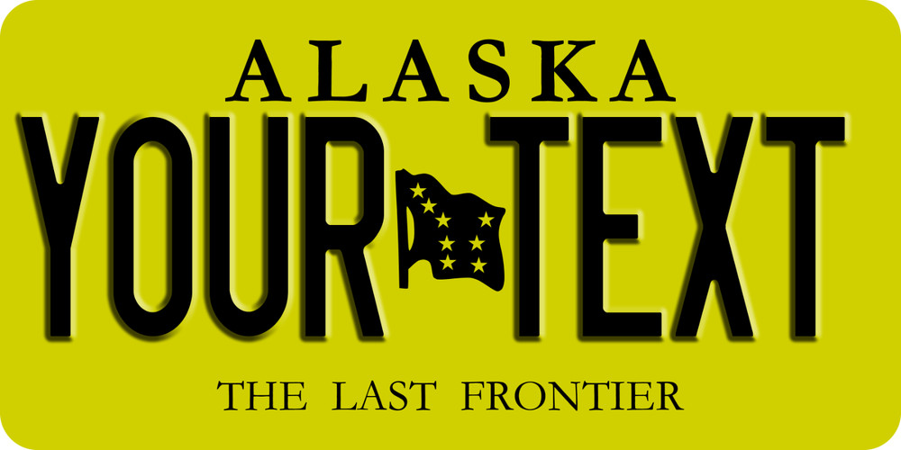 Personalized Alaska State License Plate ANY TEXT Custom AK Metal Auto Tag