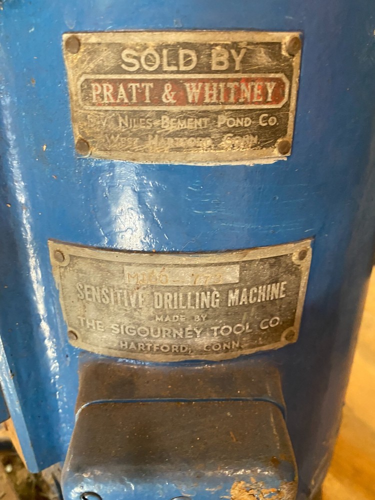 Pratt Whitney Sensitive Drilling Machine 220 Bench Drill Press NO SHIPPING