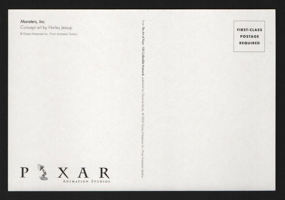 Disney Pixar Monsters Inc. Post Card - 2