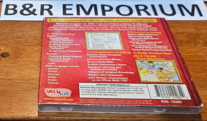 The Bible Collection Deluxe - (2002 ValuSoft) - Used CD-ROM