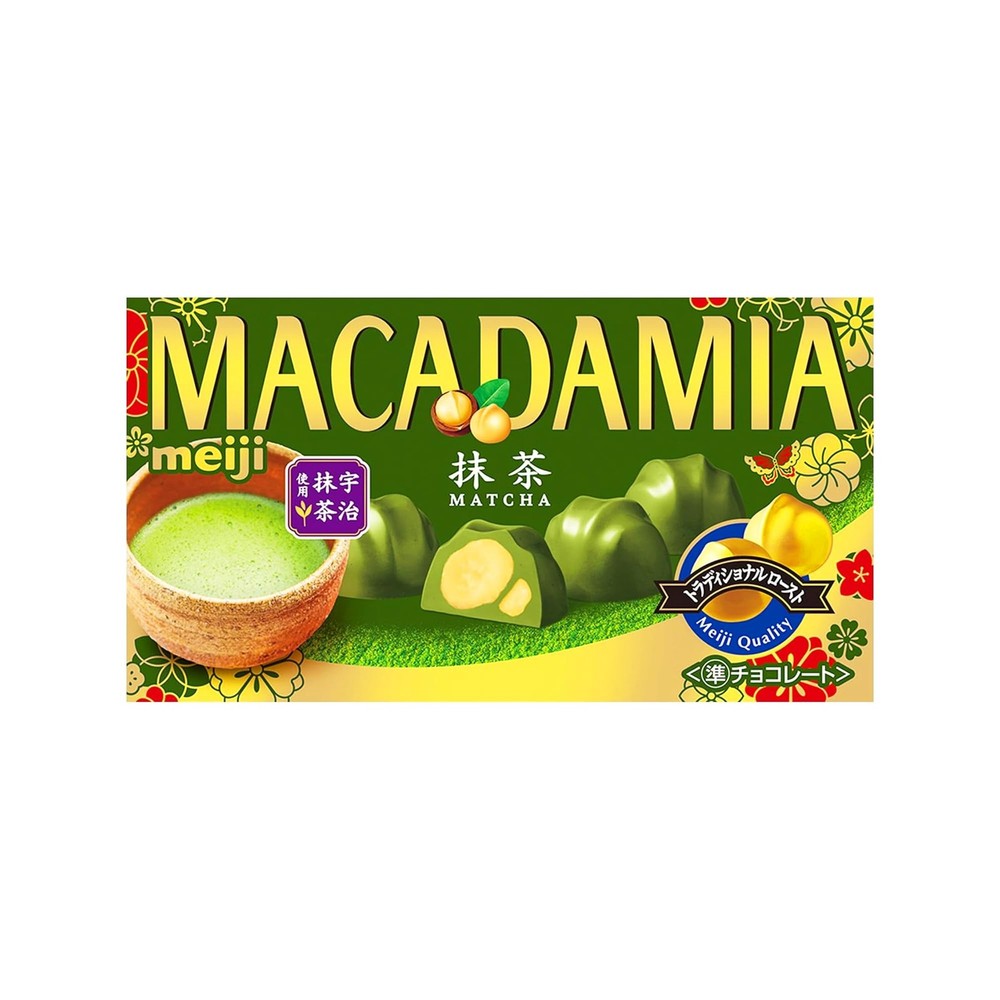 Meiji Macadamia Chocolate Matcha (9 pieces)