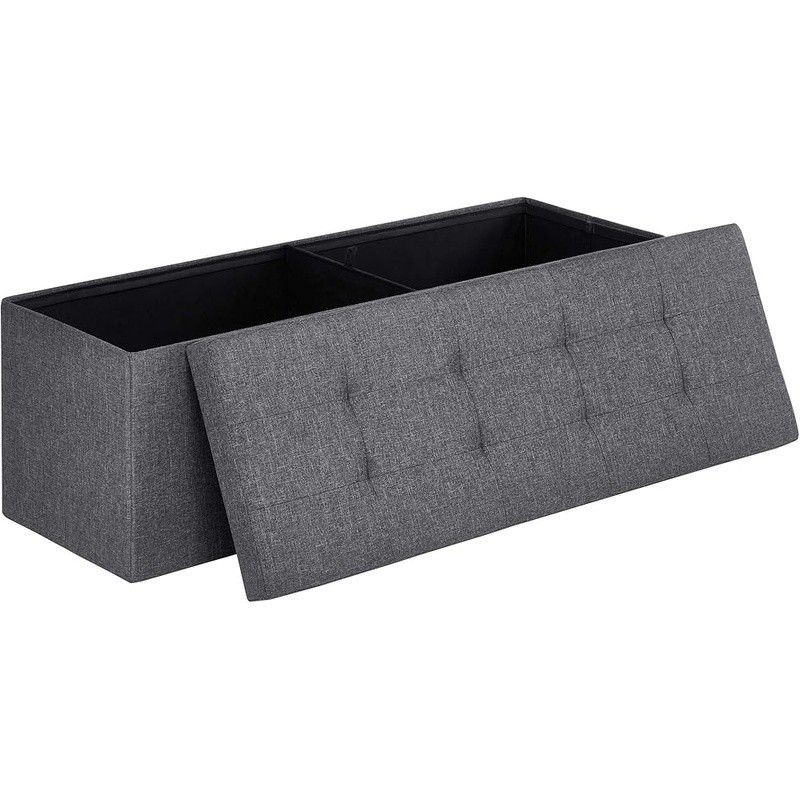 Folding Storage Ottoman Quick Assembly Ample Storage Durable Versatile Use