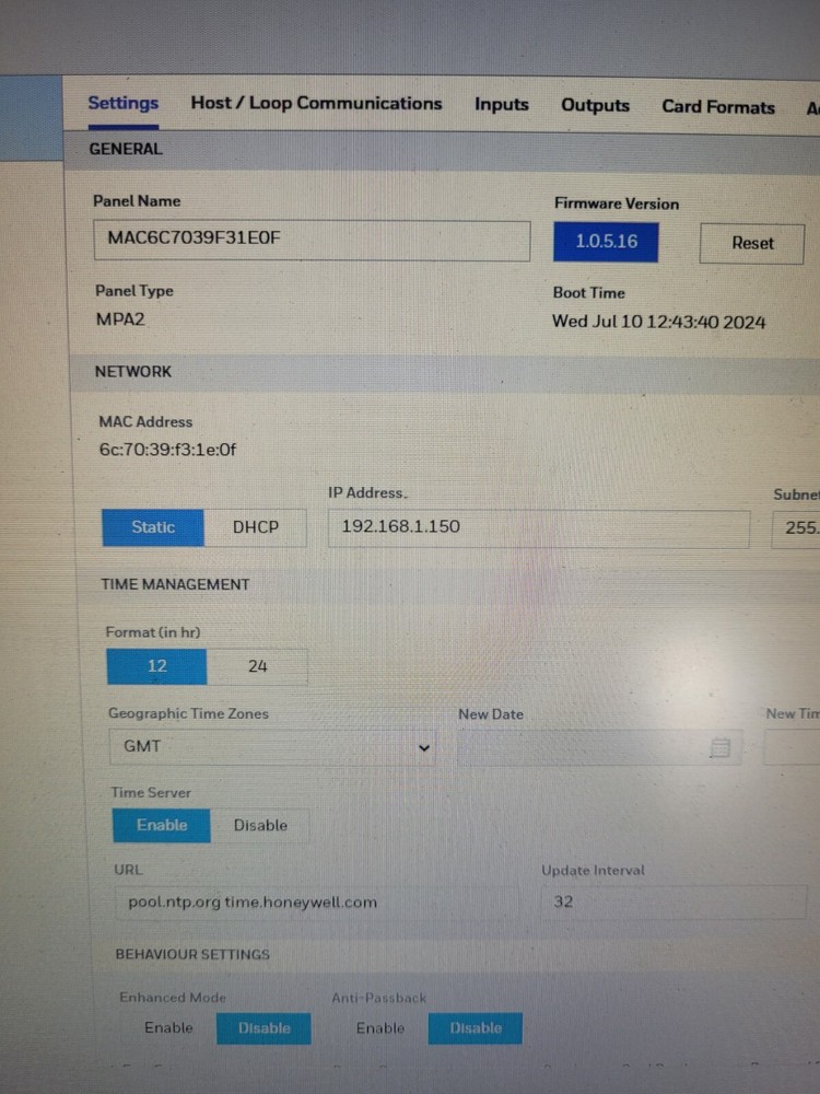 honeywell access control mpa1002u-mps2 door access control