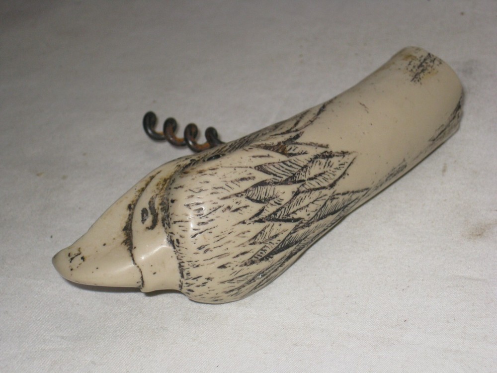vintage eagle head corkscrew cork screw bottle opener