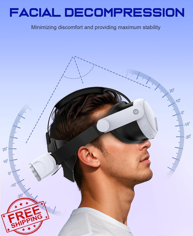 NinjaPlusOX VR Head Strap for Meta Quest 3/3S/2, Adjustable