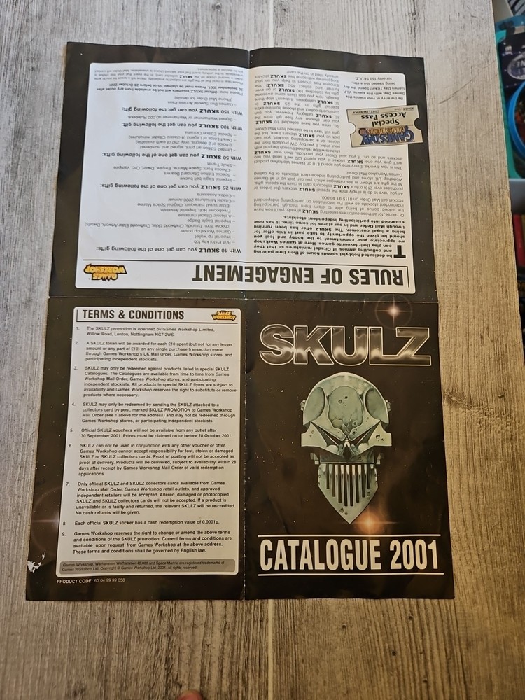 skulz catalogue 2001 game workshop