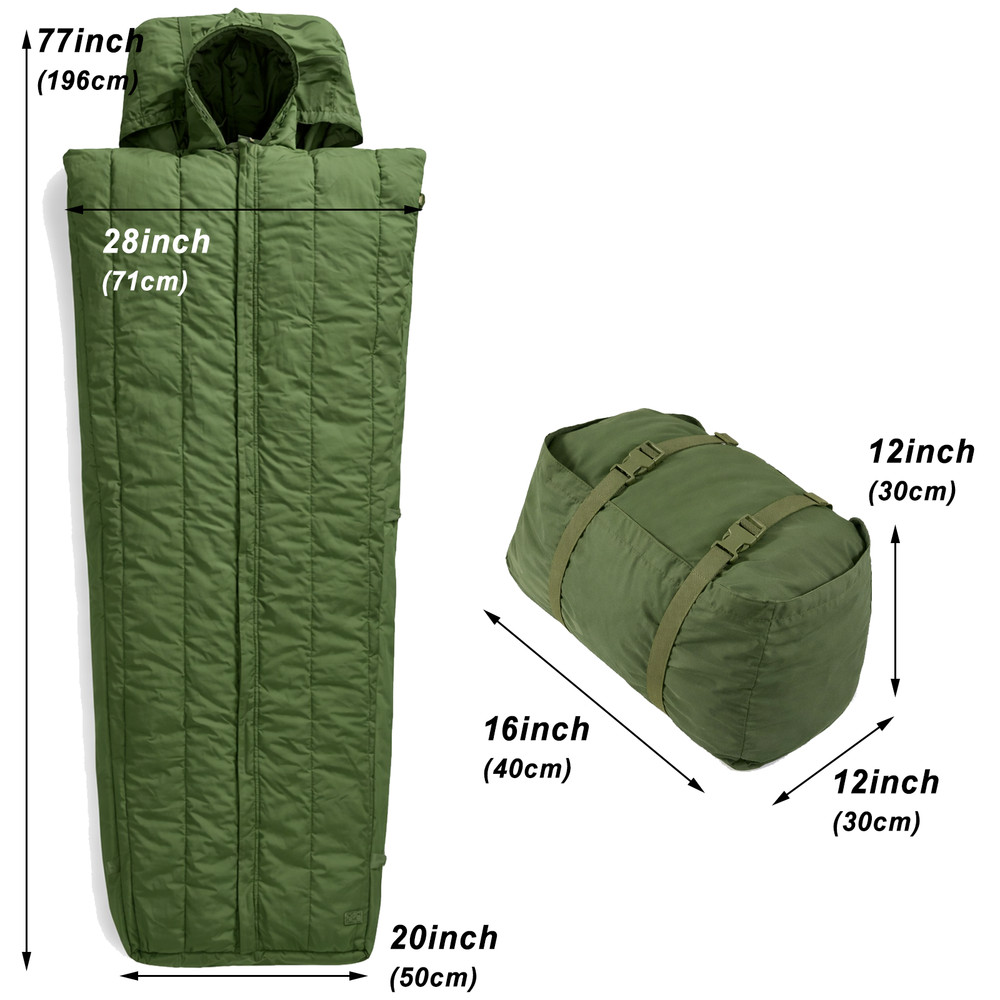 MT British Army 1958 Sleeping Bag – Roll-Up, Waterproof & Warm, Compression Sack