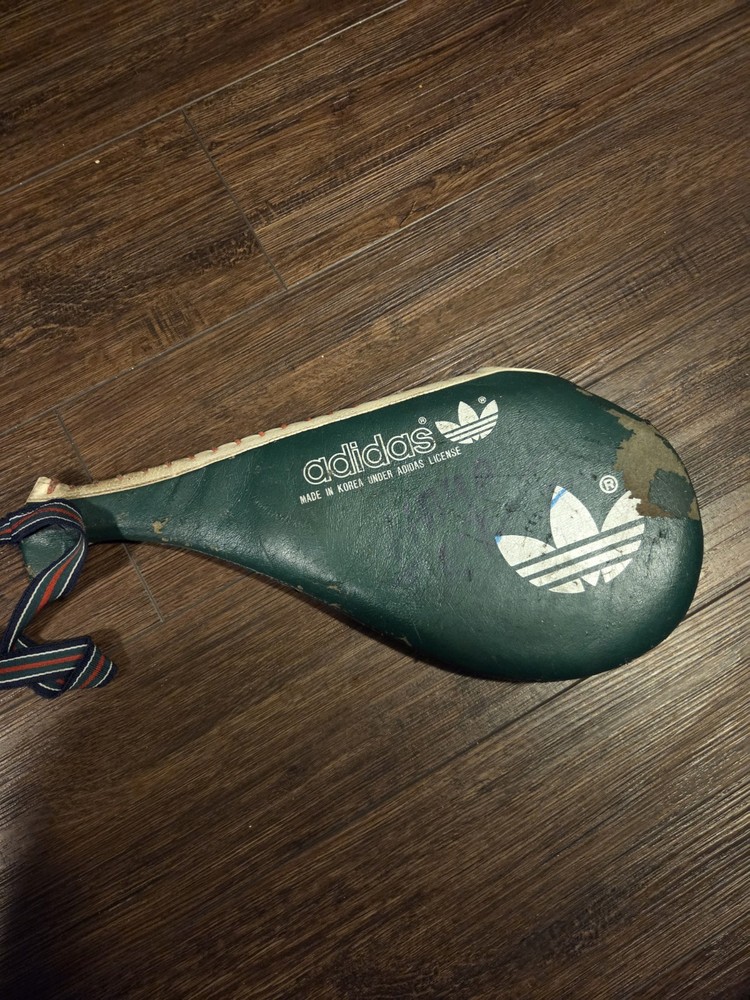 Vinrage Adidas Taekwondo kick target strike pad.