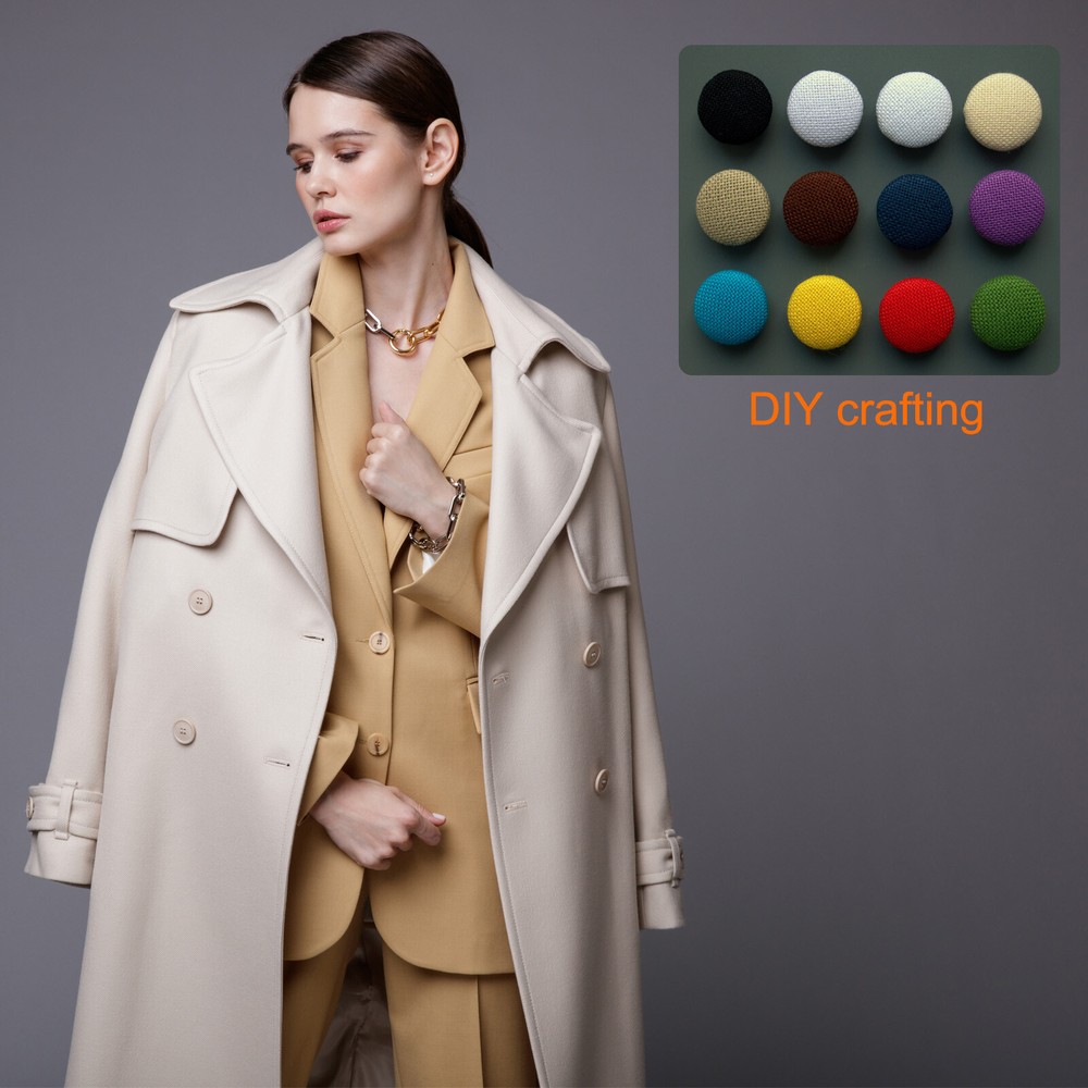 100 Sets Self Cover Button Kit 5 Sizes Aluminum Button with 5 Tools