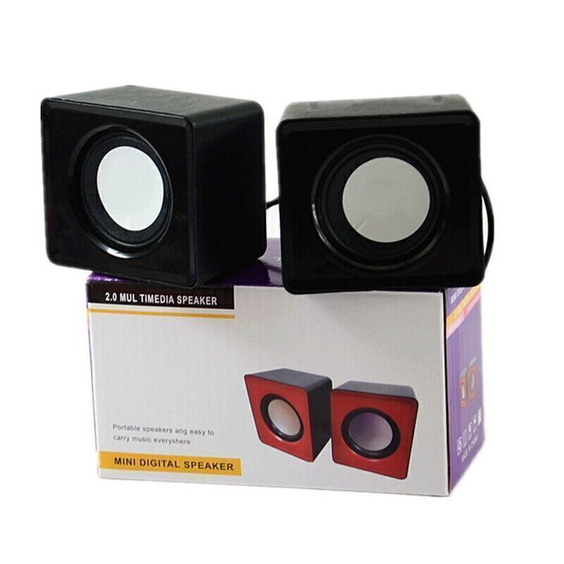 3.5mm Jack USB Wired Computer Speaker Stereo For PC Laptop Notebook Desktop FFoB