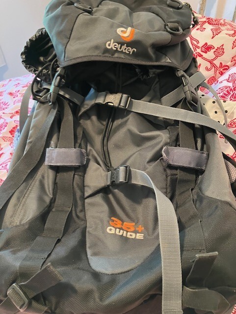 Deuter Guide 35+ Backpack, Black/Gray; Used once.