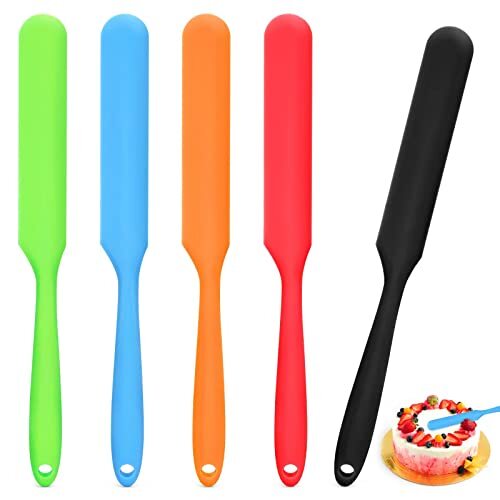 5 Pack Silicone Jar Spatula Jam Spreader for Peanut Butter Baking Cake Icing