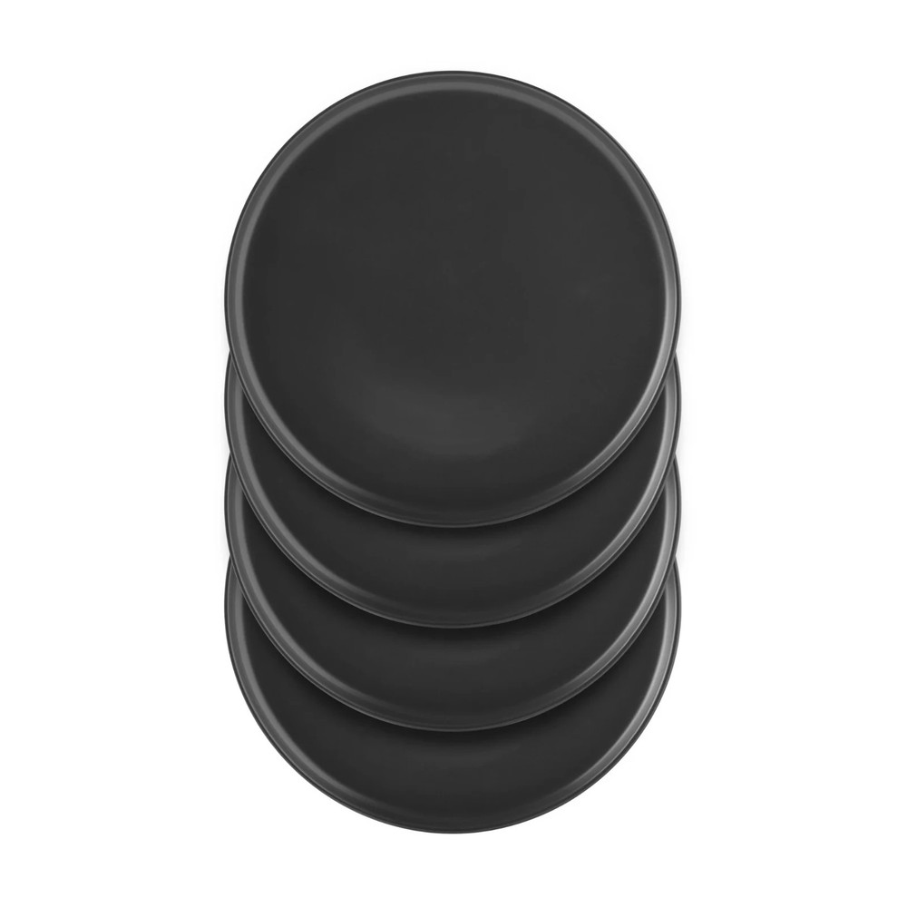 Mainstays Alessandra Matte Black Stoneware Dinner Plate 4 pack