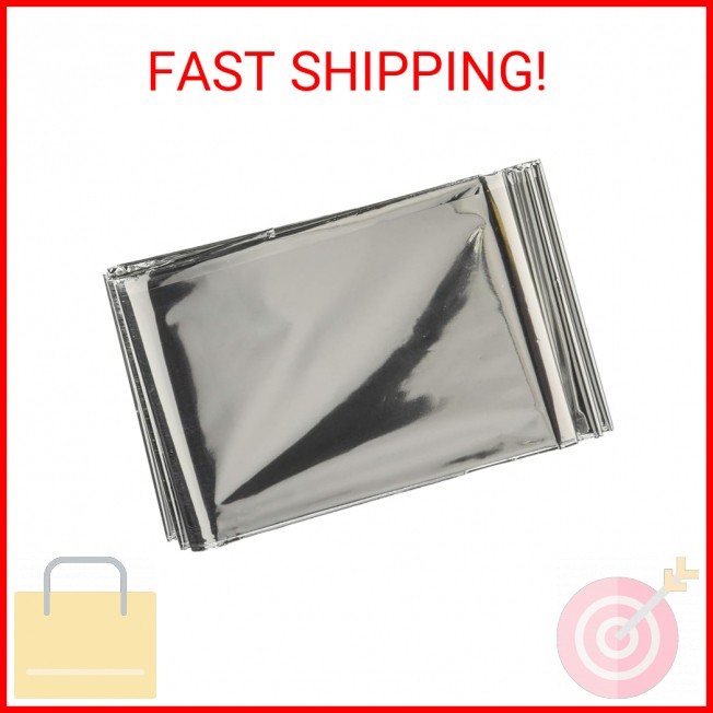 Mylar Men's Emergency Thermal Blankets (10 Pack)