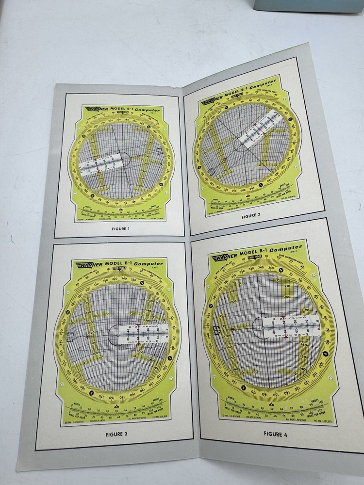 Warner Slide Graphic Computer Flight Computer B1 & Manual Cruising Ruler More