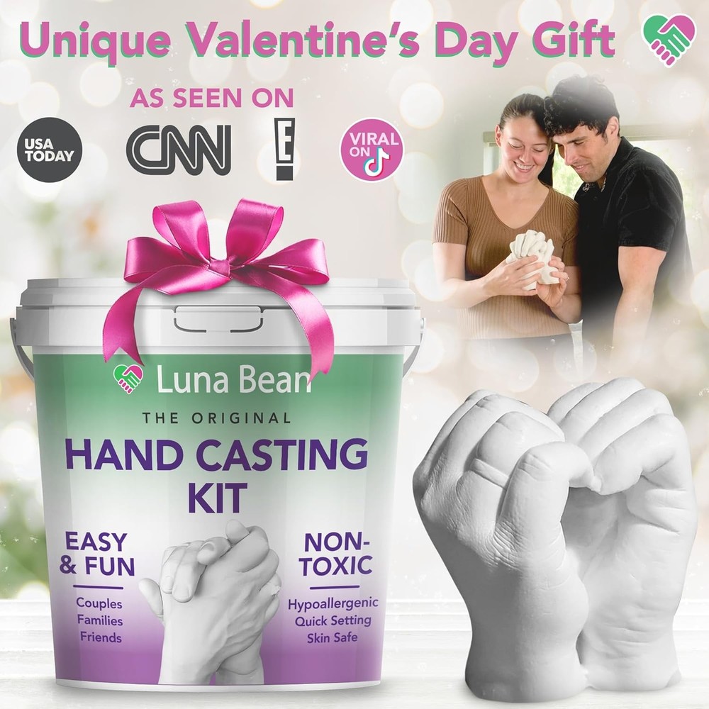 Luna Bean Hand Casting set for Couples – Original Mold, Wedding & Anniversary