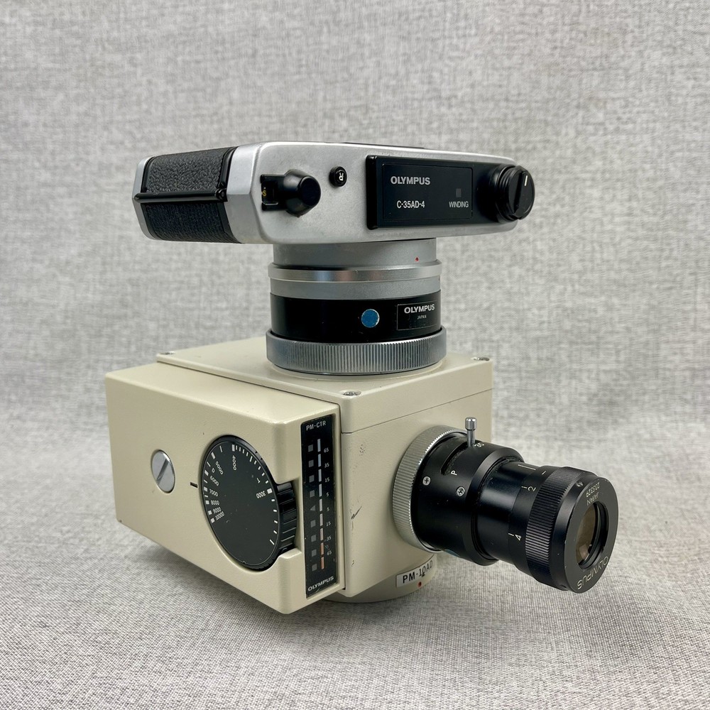 Olympus C-35DA-4 Microscope Camera & Exposure Control Adapter PM-10AD - Parts