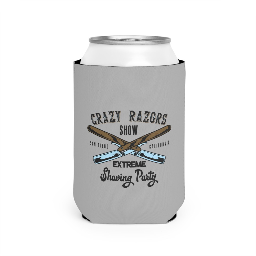 Crazy Razors Shaving Party - Grey Can Cooler Sleeve