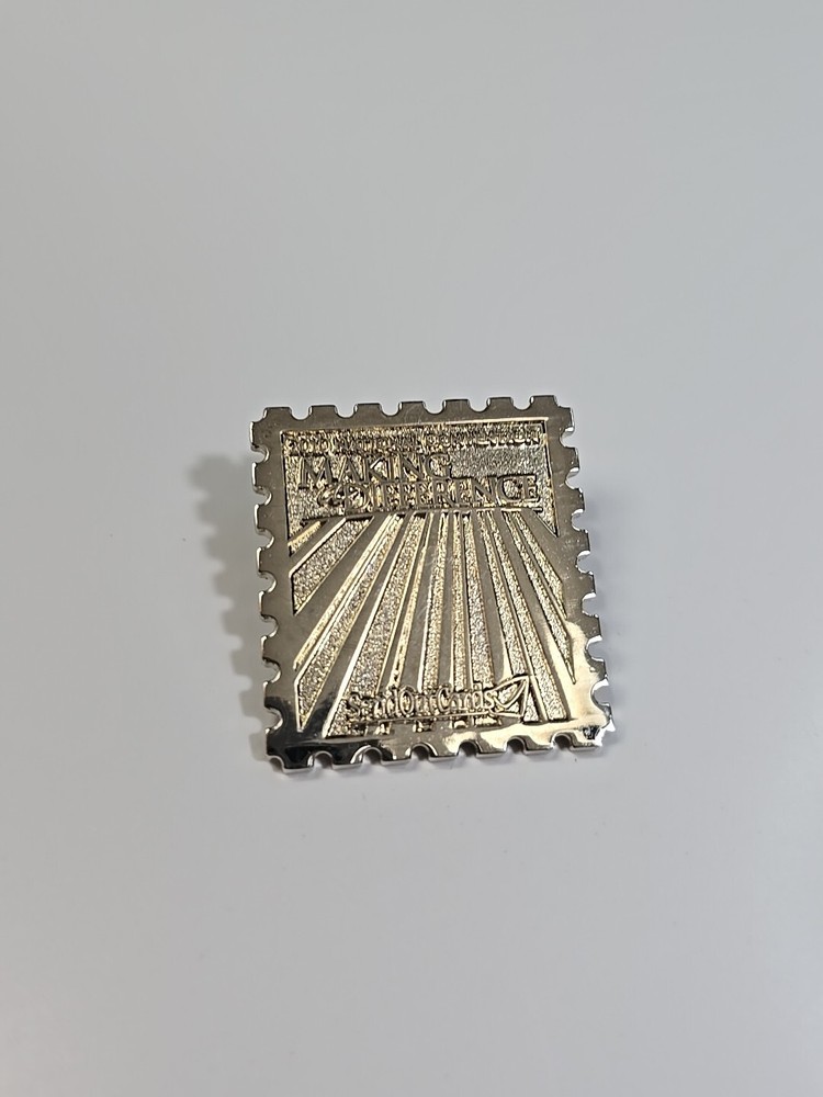 Send Our Cards Making A Difference Lapel Pin Silver Color Metal