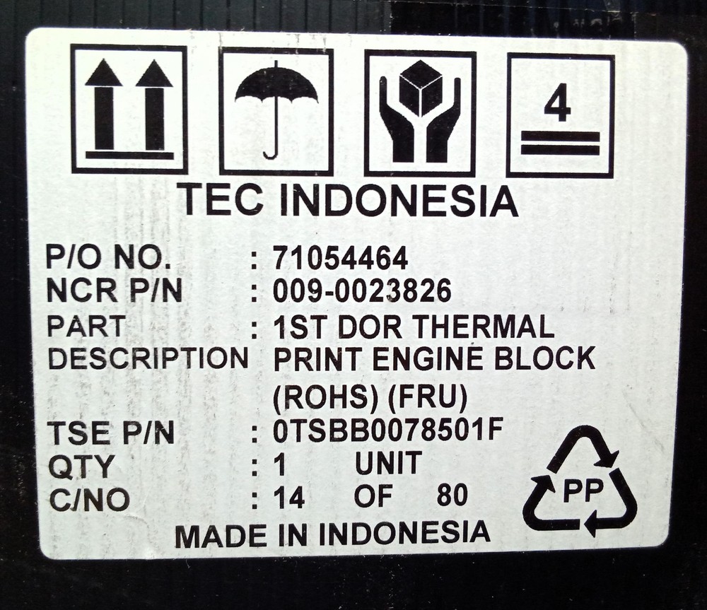 NCR - 009-0023826 - Self Serve Receipt Printer Engine